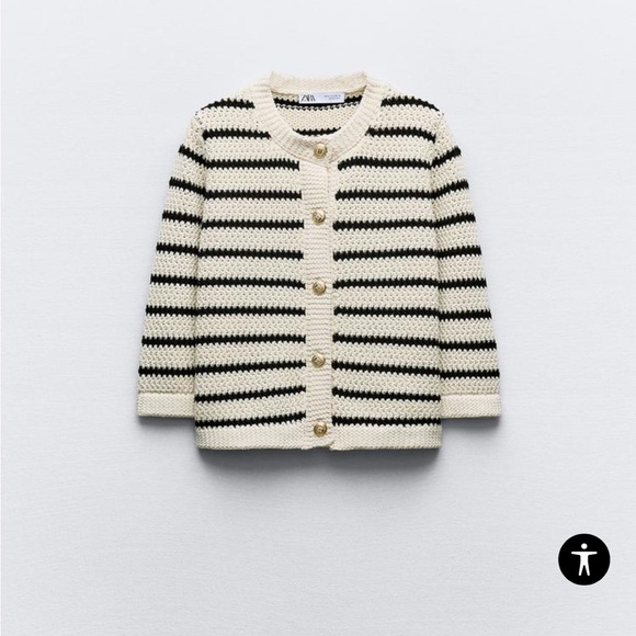 NWT Zara knit striped cardigan - Picture 7 of 7